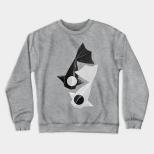 Yin and Yang Origami Fish pattern Crewneck Sweatshirt